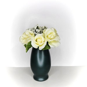 White and Green Faux Flower Arrangement , Artificial Flower Arrangement, Faux Flower Bouquet, Artificial Flowers, Table Centre Piece