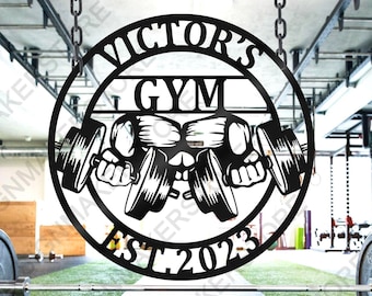 Benutzerdefiniertes Metall-Fitnessstudio-Zeichen, benutzerdefiniertes Fitnessstudio-Zeichen, personalisiertes Fitnessstudio-Zeichen, Home-Fitnessstudio-Zeichen, Cross-Fit-Zeichen, benutzerdefiniertes Fitnessstudio-Zeichen, Zeichen für den Trainingsraum