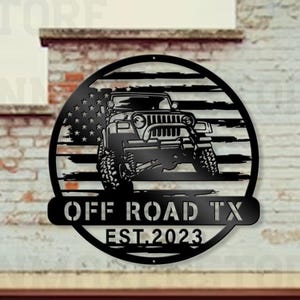 Offroad American Metal Sign, Gift for Father, Dad's Garage Sign, Mancave Sign, Gift for Husband, Offroad Gift, Off Road Metal Sign
