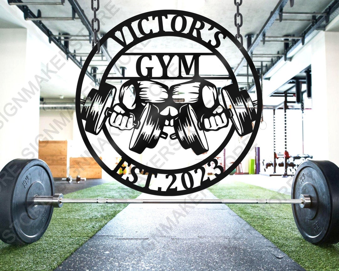 Custom Metal Gym Sign, Custom Gym Sign, Personalized Home Gym Sign