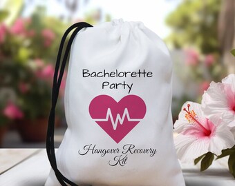 Bachelorette Party Favor Bags, Hangover Recovery Kit Bags, Custom Bachelorette Bags, Vegas Bachelore trip Party Bags, Girls Trip Favor Bags