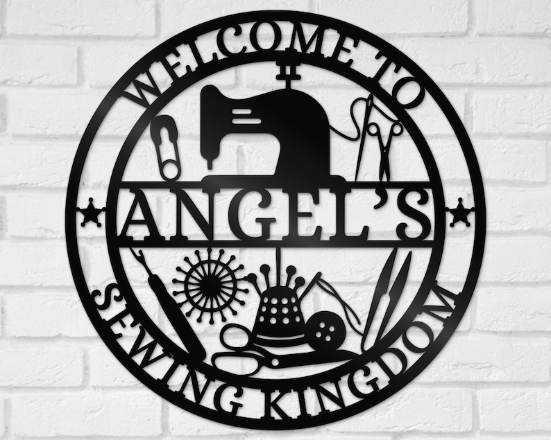 Custom Sewing Room Sign Personalized Sewing Sign Metal Etsy