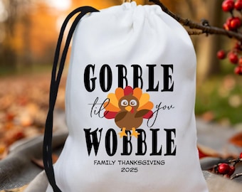 Bolsas de regalo personalizadas "Golpea hasta que te tambalees", bolsas de regalo para Acción de Gracias, bolsas de regalo personalizadas para Acción de Gracias, bolsas de regalo para fiesta de Acción de Gracias
