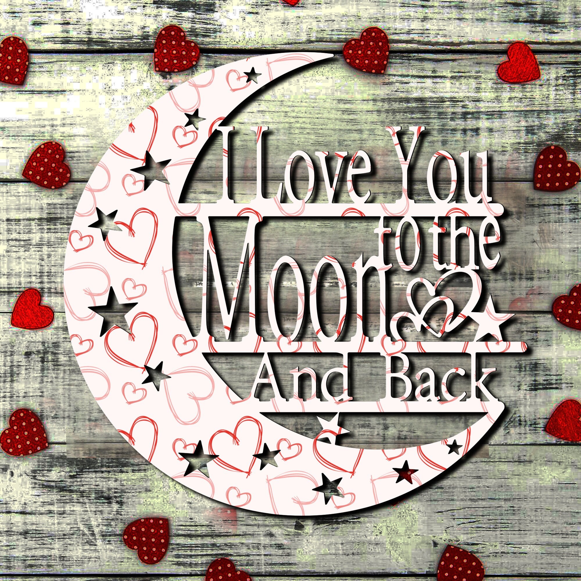 I Love You to the Moon and Back Metal Sign - Etsy