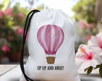 Custom Air Balloon Treat Bags, Up Up And Away Party Bag, Hot Air Balloon Party Favor Bag, Kids Balloon Birthday Bag, Balloon Party Favor Bag