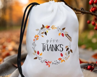 Bolsas personalizadas para regalos de Acción de Gracias, bolsas de regalo para amigos, bolsas de regalo de pavo para Acción de Gracias, bolsas de regalo para amigos