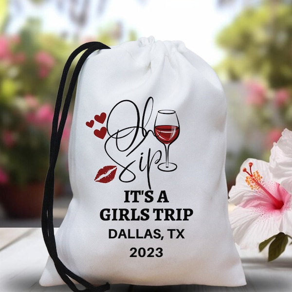 Oh Ship Kisses Favor Bags, It's a Girls Trip, Bachelorette Party Bags, Girls Weekend Trip Favor Bags, Las Vegas Hangover, Girls Party Bags