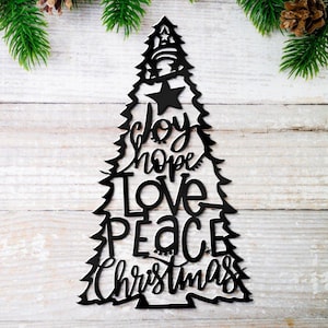 Peace & Joy Rustic Christmas Address Labels - 90 Glossy Holiday Stickers, 1.25x2.75 Inches