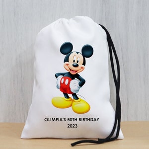 MICKEY Birthday Party Bags, Customized Birthday Favor Bags, Mickey Mouse Gift Bags, Birthday Welcome Bags, 50th Birthday Celebration Bags