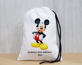 MICKEY Birthday Party Bags, Customized Birthday Favor Bags, Mickey Mouse Gift Bags, Birthday Welcome Bags, 50th Birthday Celebration Bags