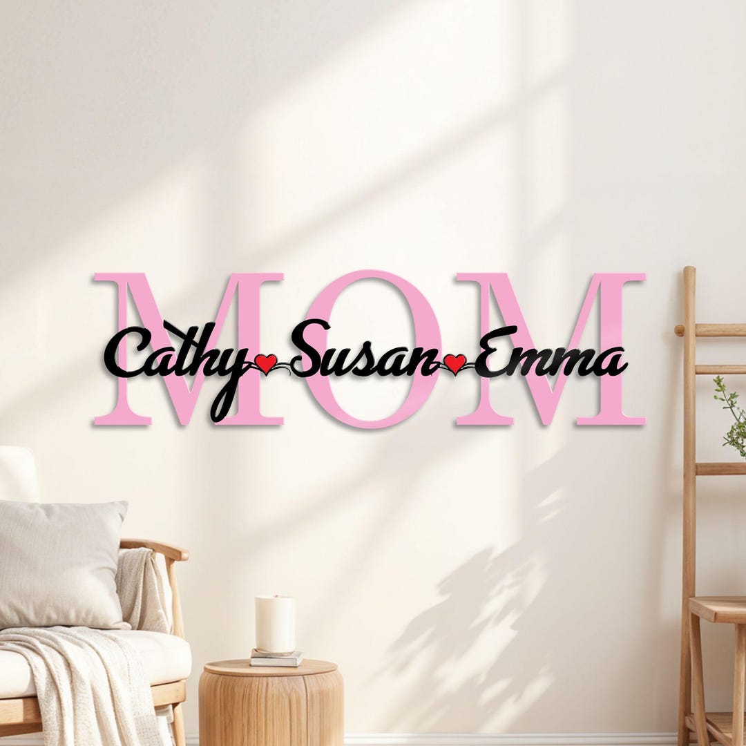 Mom Metal Sign Personalized Gift for Mom Metal Sign, Mothers Day Gift, Grandma Mom ...