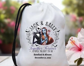 Personalisierte Disney Jack Sally Hochzeitsnacht Party Taschen, Disney Geburtstag Favor Taschen, Mickey Minnie Geburtstagsfeier Favor Taschen