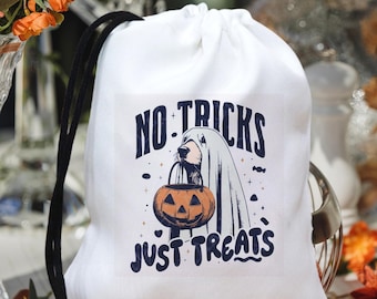 Customized Trick or Treat Bags, Halloween Party Favor Bags, Halloween Treat Bags for Kids, Dark Halloween Party Bags, Halloween Treat Bags
