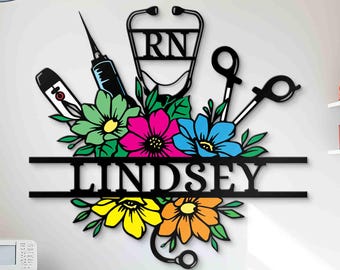 Personalisierte Krankenschwester Metallschild, Muttertagsgeschenke, RN-Geschenke, Krankenschwestergeschenke, LPN-Geschenke, CNA-Geschenke, benutzerdefiniertes Doktorgeschenk, Erntedankgeschenk