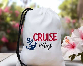 Cruise Squad Party Favor Bags, Ocean Cruise Vacation Giveaway Bags, Bachelorette Party Bag, Cruise Hangover Kit, Nautical Cruise Squad Favor