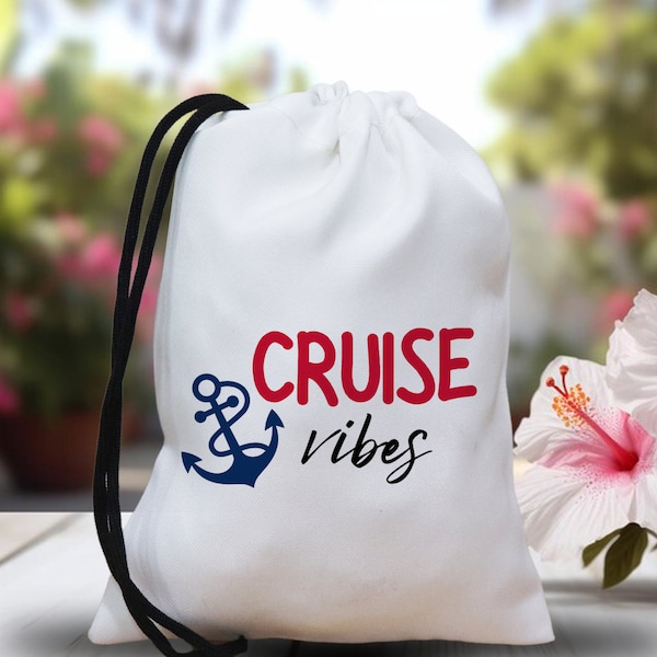 Cruise Squad Party Favor Bags, Ocean Cruise Vacation Giveaway Bags, Bachelorette Party Bag, Cruise Hangover Kit, Nautical Cruise Squad Favor