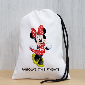 Minnie Party Bags, Minnie Mouse Inspired Favor Bags, Minnie Birthday, Mickey Favor Bags, Minnie Mouse Treat Bags, Birthday Celebration Bags