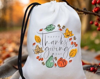Bolsas de regalo personalizadas para la fiesta de Acción de Gracias, bolsas de regalo para amigos, bolsas de regalo para Acción de Gracias, bolsas de regalo para la fiesta de Acción de Gracias