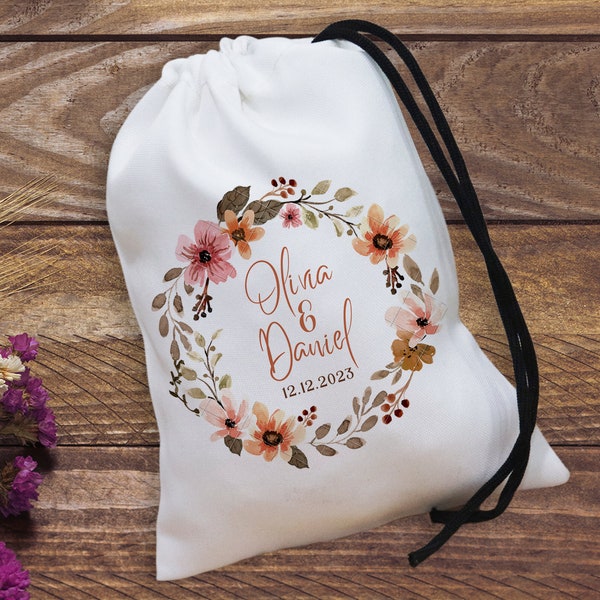 Custom Engagment Party Hangover Kit, Floral Wedding bags, Wedding Party Favor Bags, Wedding Welcome Bag, Party Treat Bags, Couples Favor Bag