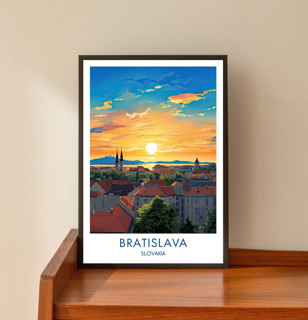 Bratislava Travel Poster Bratislava Print Slovakia Poster Etsy