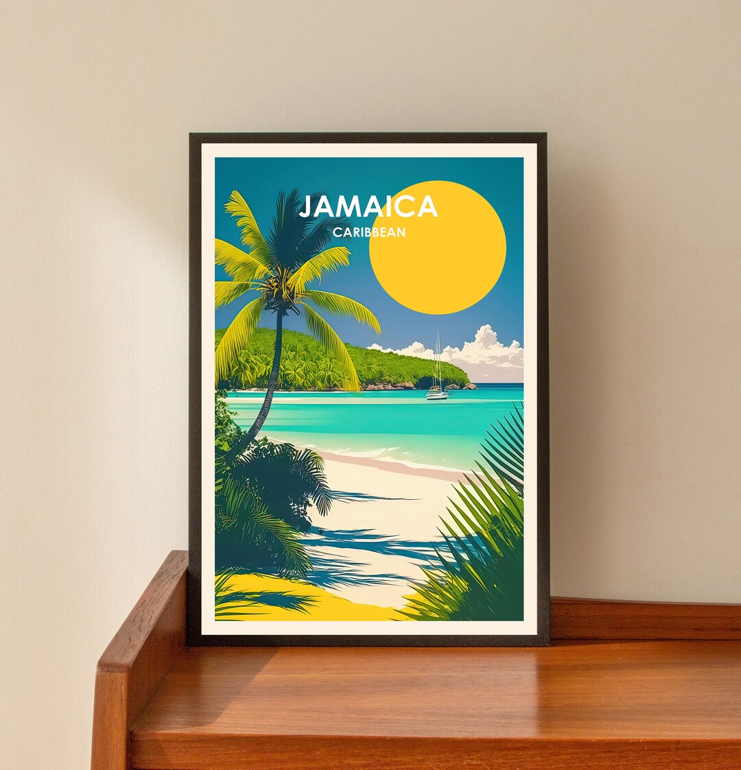 Jamaica Travel Poster Jamaica Print Caribbean Poster - Etsy
