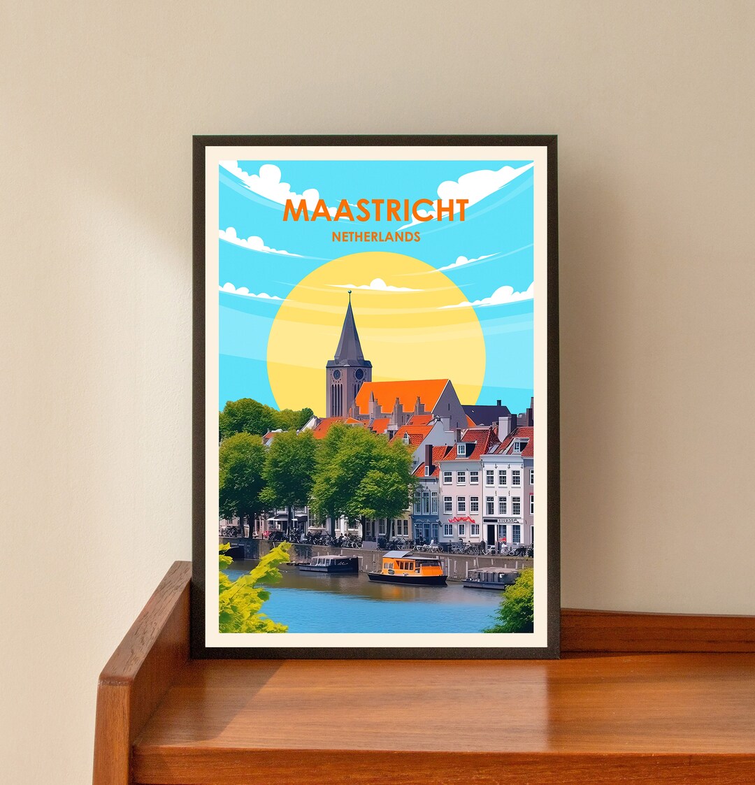 Maastricht Travel Poster Maastricht Print Netherland Poster Etsy