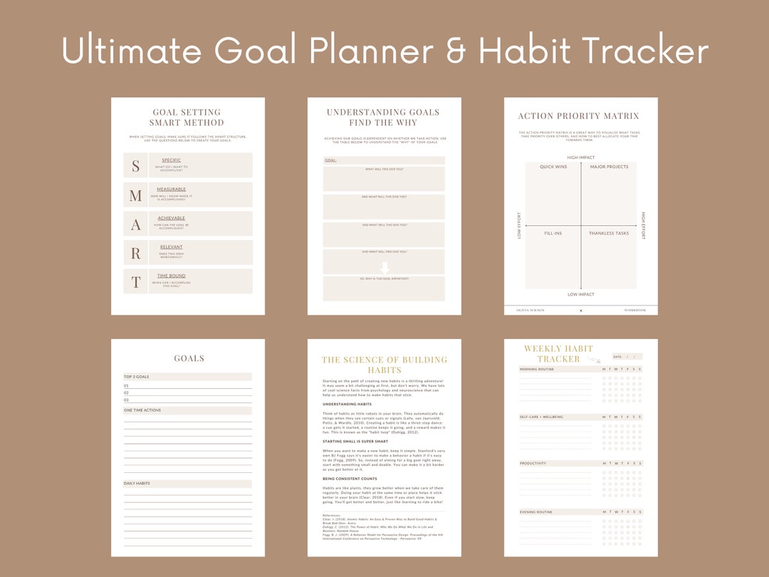 Goal Chart & Habit Tracker Print Atomic Habits 31 Day Etsy