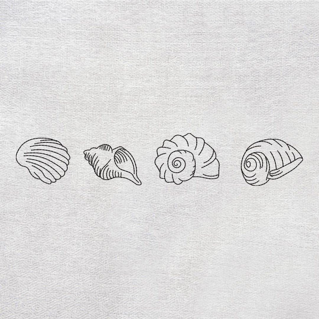 Seashells Embroidery Design, Marine Theme (digital Download) - Etsy