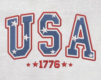 USA 1776 Embroidery Designs, USA Patriotic Embroidery Designs, Instant Download