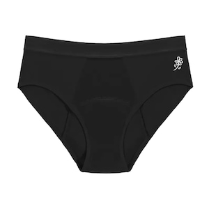 5 Layer Heavy Flo Mid-Rise Bikini Leakproof Reusable Panties for Heavy Periods Postpartum Urinary Incontinence with Extended Back Gusset