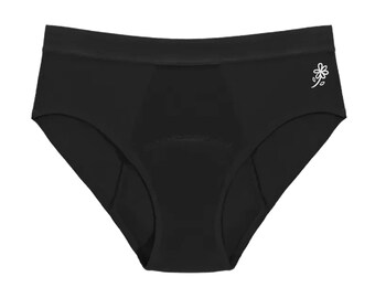 5 Layer Heavy Flo Mid-Rise Bikini Leakproof Reusable Panties for Heavy Periods Postpartum Urinary Incontinence with Extended Back Gusset