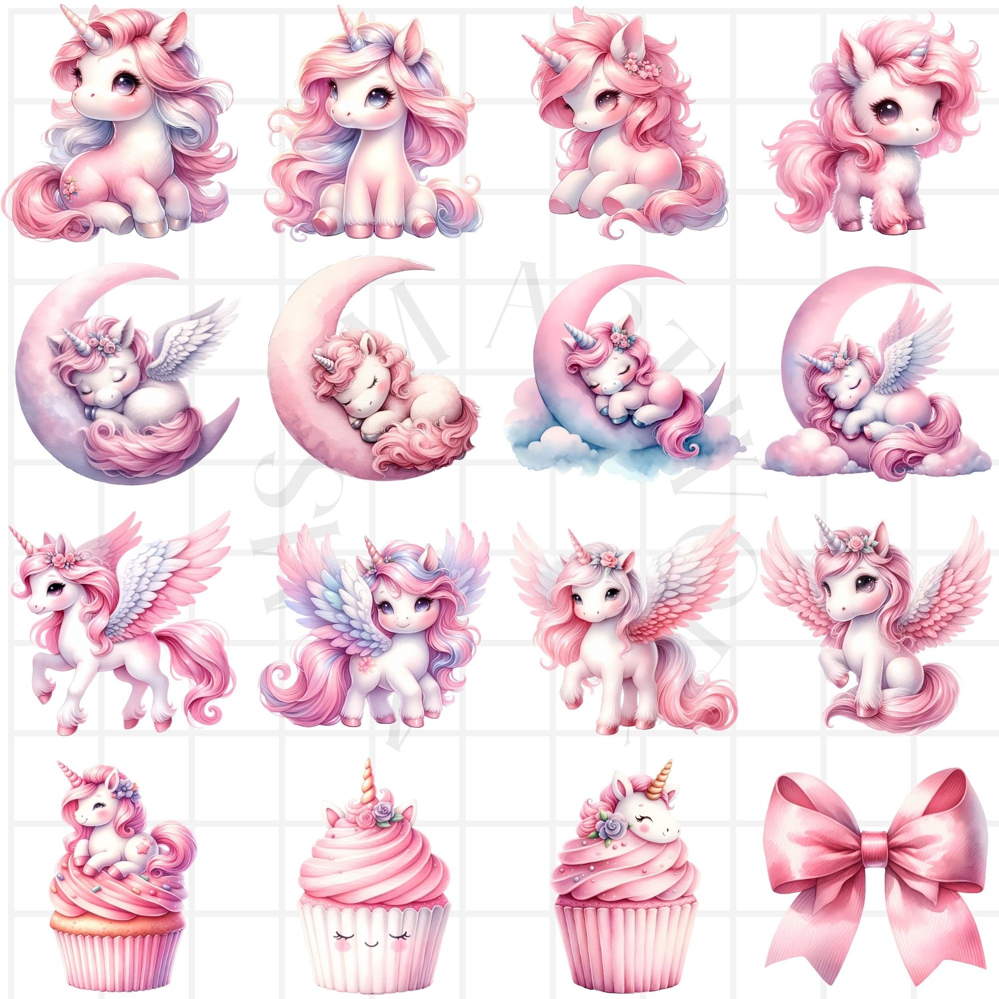 Pink Unicorn PNG Clipart, Kawaii Unicorn, Cute Unicorn Clipart ...