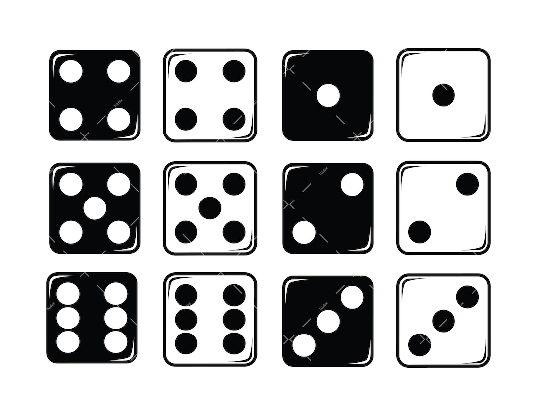Dice SVG Bundle, PNG, Cricut, Fruit SVG, Dice Faces Set Svg, Casino Svg