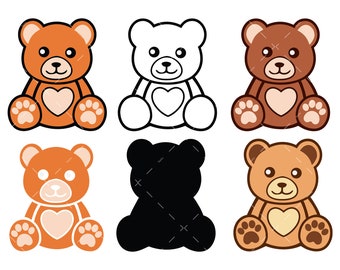 Teddy bear SVG, PNG, Cricut, Cute Bear svg, Bear outline svg, Teddybear svg