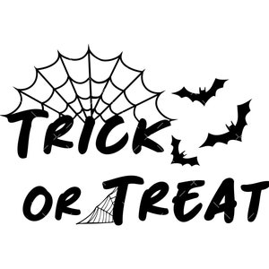 Trick or Treat SVG, PNG, Cricut, Halloween svg, Spider svg, bats svg