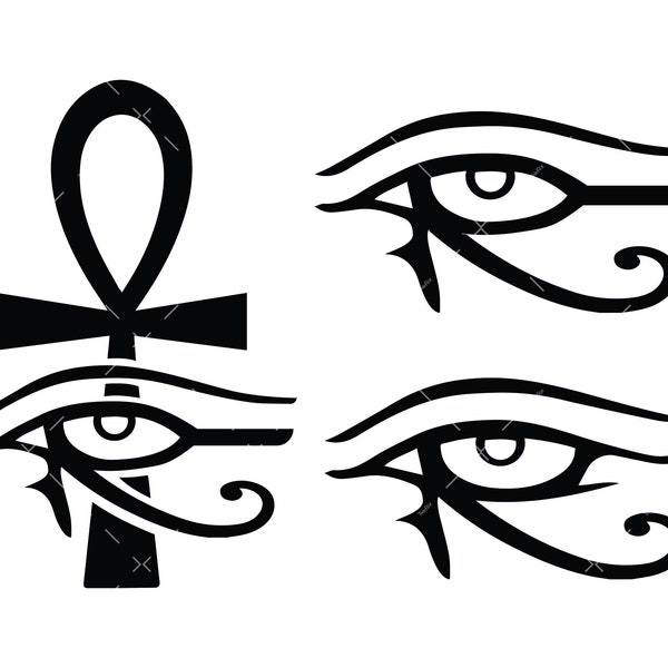 Eye of Horus Svg, PNG, Cricut, Egyptian Symbol svg, Egyptian Eye svg, Ankh Cross svg, Eye svg