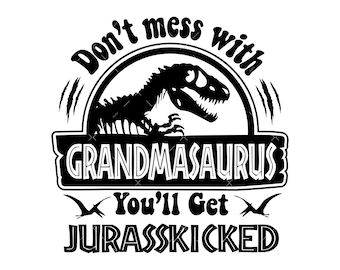 Grandmasaurus Svg, PNG, Cricut, Jurasskicked SVG Design