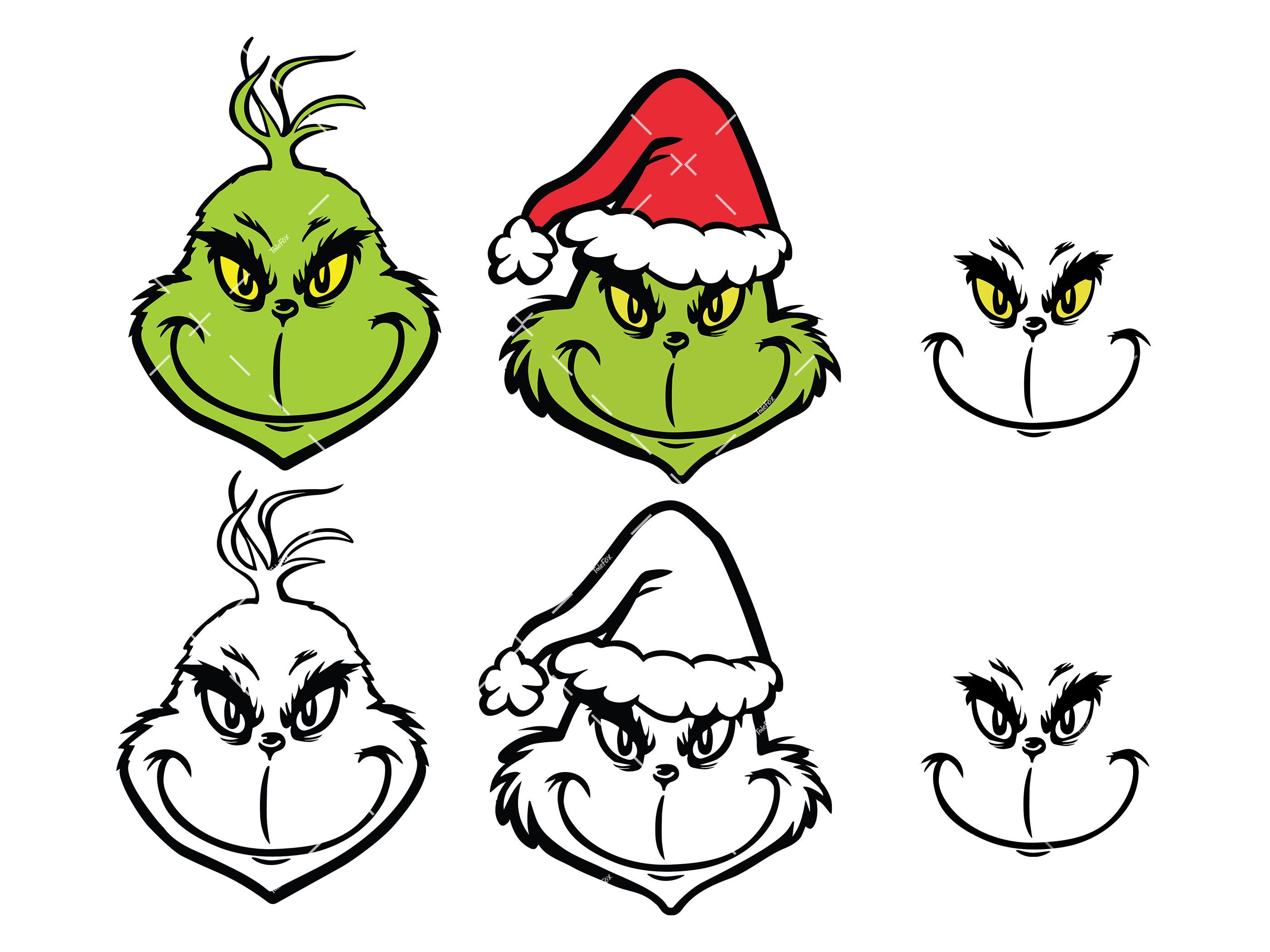 Grinch Face SVG, PNG, Christmas Svg, Grinch Face for Cricut - Etsy