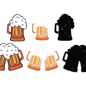 Bierkrug SVG, Bierglasbecher PNG, Cricut SVG Cut, Cheers And Beers SVG Bild 2