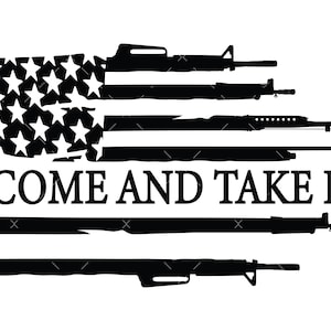 Come And Take It SVG, PNG, Cricut, 2A Svg, Usa Flag SVG, Gun-svg