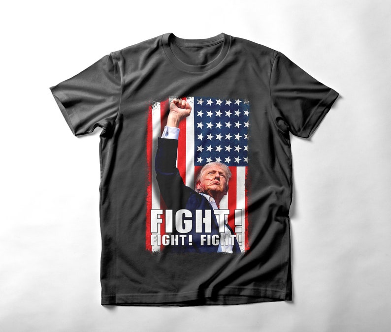 Trump Fight PNG, Cricut, Trump Png, Usa flag png, You Missed png, Trump shirt design, 300dpi image 2