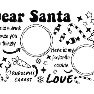 Caro vassoio di Babbo Natale SVG, PNG, Cricut, Natale in formato SVG, Babbo Natale in formato SVG, Biscotti per Babbo Natale in formato SVG