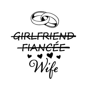 Vriendin verloofde vrouw SVG, PNG, Cricut, bruid en bruidegom SVG, bruiloft SVG, vrouw SVG, bruid SVG, betrokken SVG