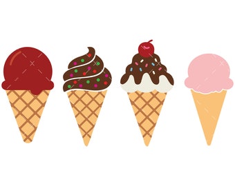 Ice Cream Cone SVG, PNG, Cricut, Ice Cream png, Summer svg, Summer Party Dessert