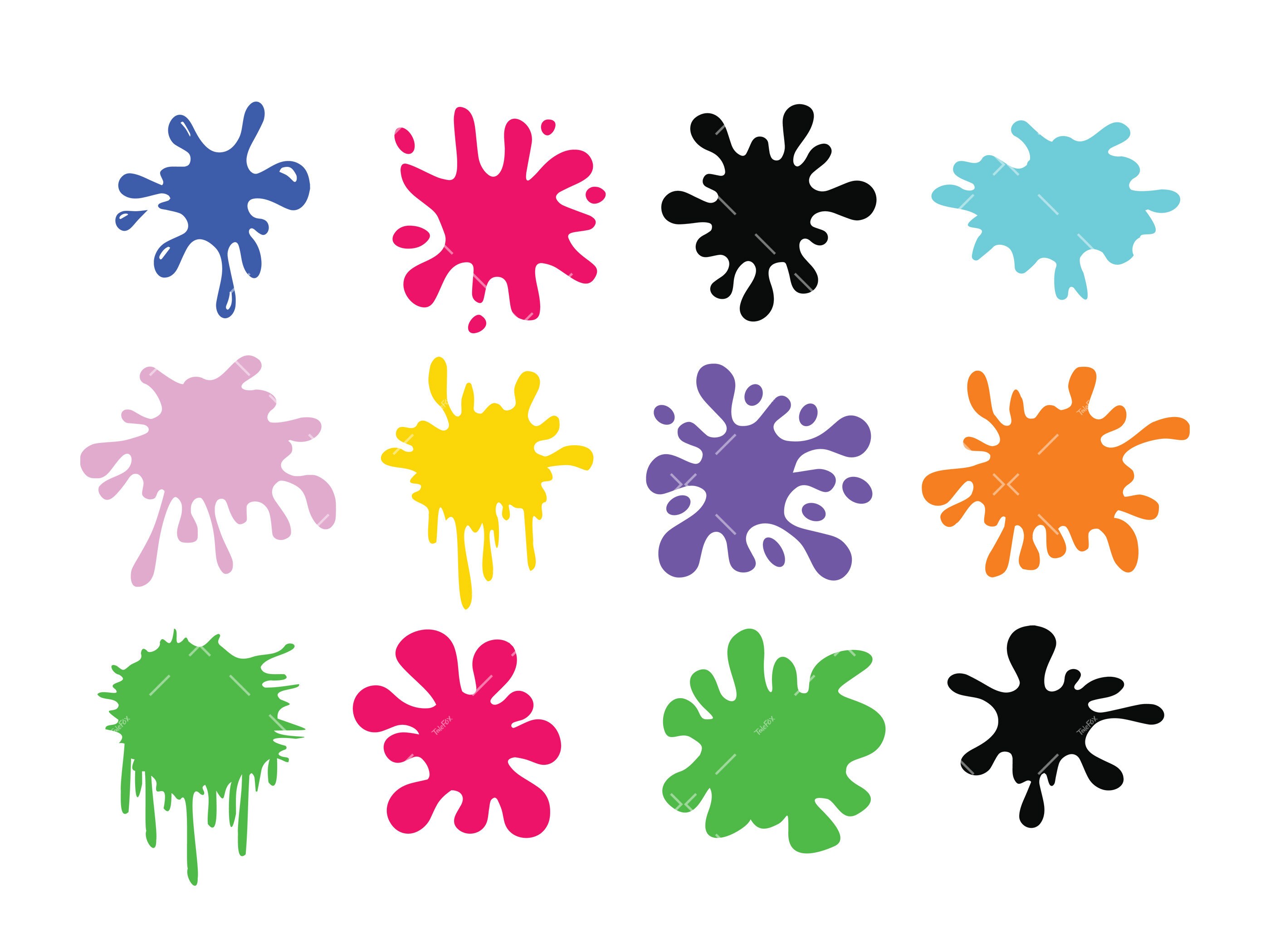 Paint Splatter SVG Bundle, PNG, Cricut, Paint Svg, Splash Svg, Ink