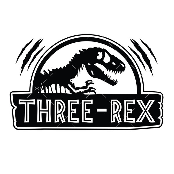 Three Rex SVG, PNG, Cricut, T-Rex Svg, 3 Rex SVG, Boy 3rd Birthday Svg, Dinosaur Svg