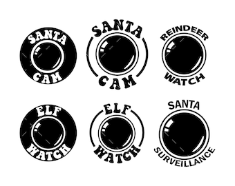 Santa Cam SVG Bundle, PNG, Cricut, Christmas svg, Elf Cam Svg, Reindeer Cam Svg, Santa Cam Surveillance Svg