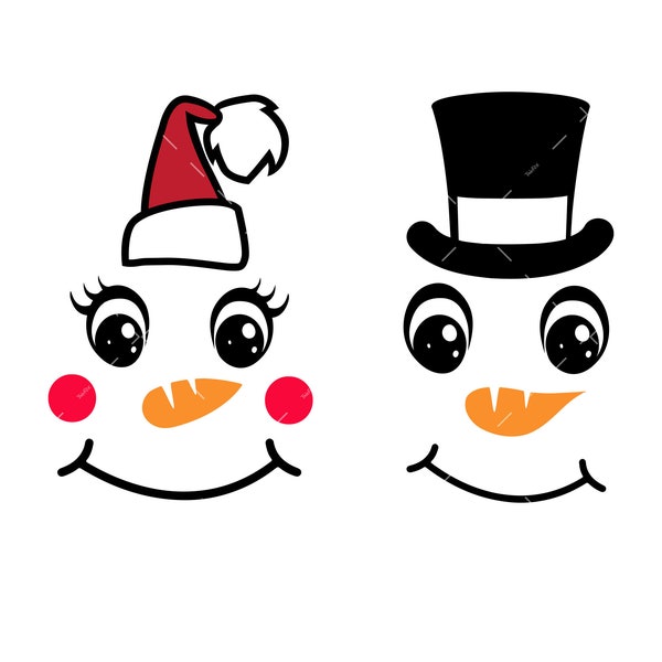 Snowman face Svg, PNG, Cricut, Snowman Svg, Christmas svg, Snowman Face Png, Snowman Cut File