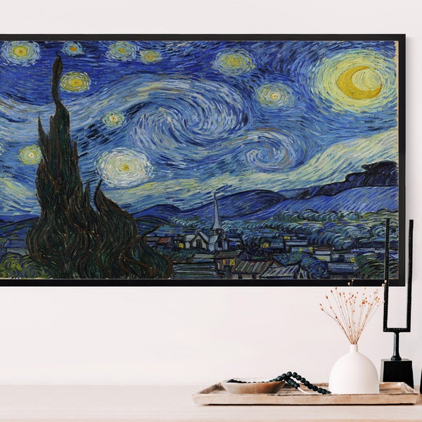 Frame TV Art, The Starry Night Tv art, Digital Download, Vincent van Gogh Art