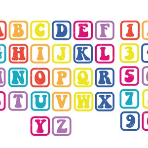 Alphabet Blocks SVG, PNG, Cricut, Building Blocks svg, Numbers Blocks, Baby Blocks, Letter Blocks